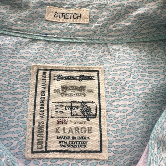 COLOURS by‎ ALEXANDER JULIAN Button Up Shirt Mens XL Pink Preppy All Over Print - Picture 5 of 9